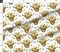 Highland Cow Sunflower Medium Scale Flowers Floral Wreath Western Custom Printed Fabric by Spoonflower Various Fabrics by the Yard or Fat Quarter